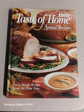 Taste of Home Cookbook with Orange Cover and Green Spine